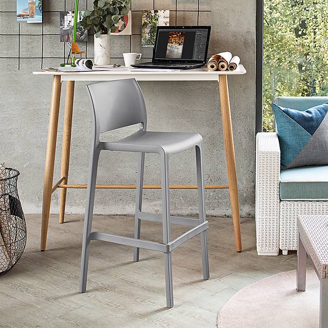 Outdoor Cayetana Gray Barstool, Set of 2 - Thumbnail - Image 3