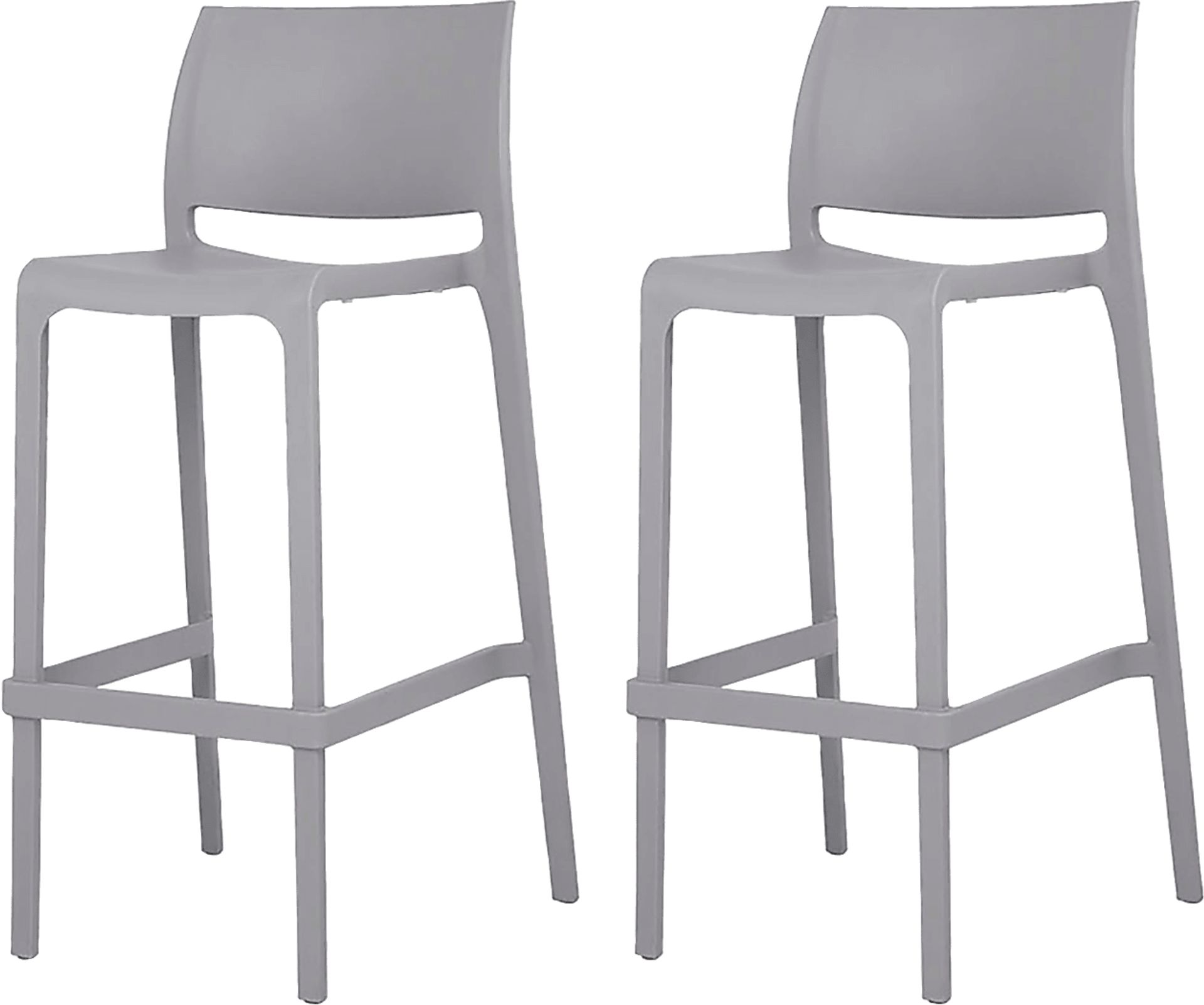 Outdoor Cayetana Gray Barstool, Set of 2 - Image 1
