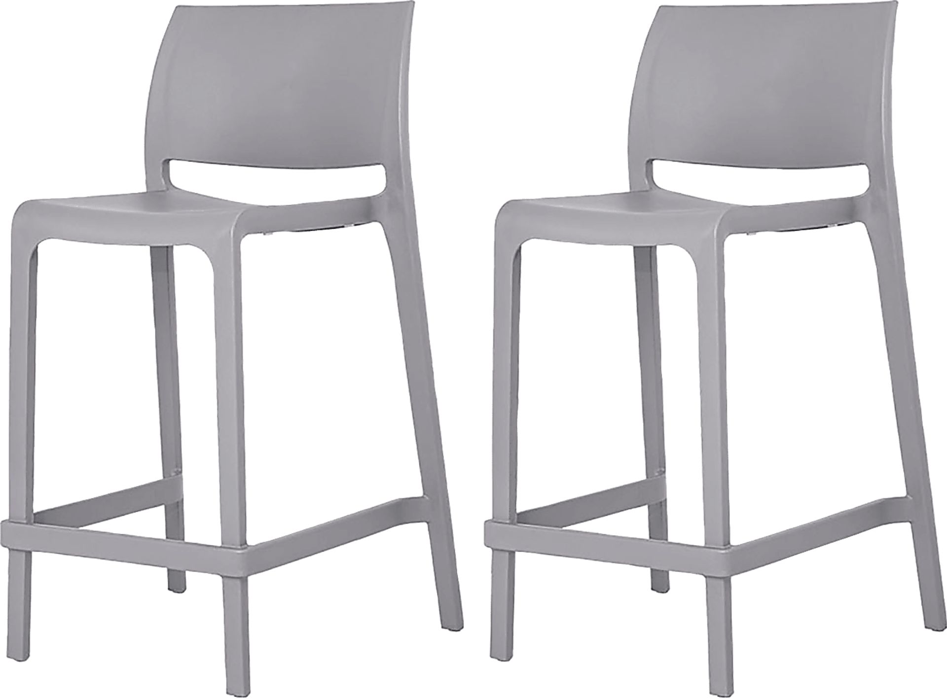 Outdoor Cayetana Gray Counter Stool, Set of 2 - Image 1