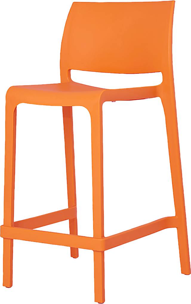 Outdoor Cayetana Orange Counter Stool, Set of 2 - Thumbnail - Image 2