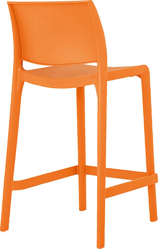 Outdoor Cayetana Orange Counter Stool, Set of 2 - Thumbnail - Image 3