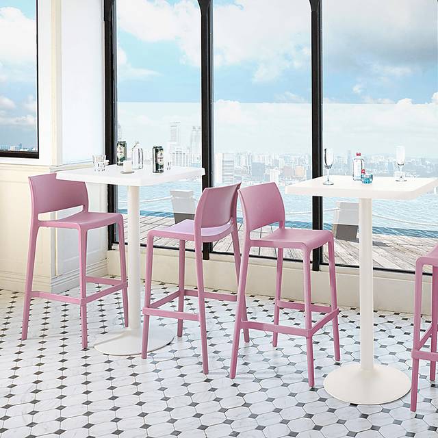 Outdoor Cayetana Purple Barstool, Set of 2 - Thumbnail - Image 4