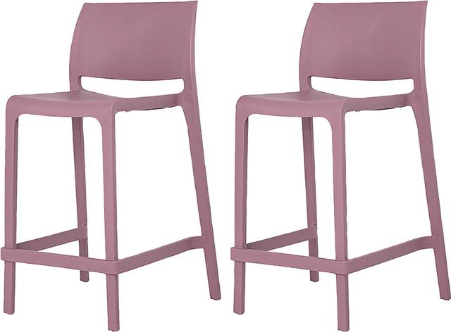 Outdoor Cayetana Purple Counter Stool, Set of 2 - Thumbnail - Image 1