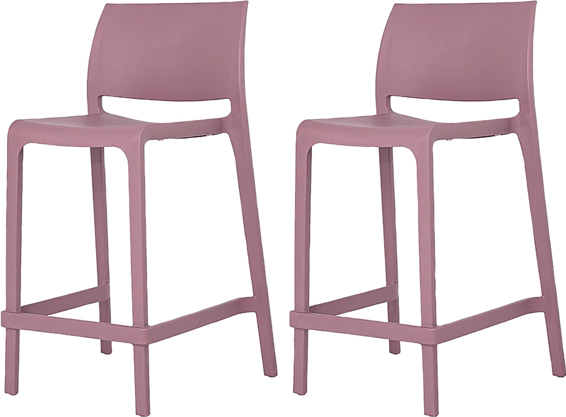 Outdoor Cayetana Purple Counter Stool, Set of 2 - Image 1