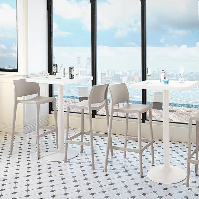 Outdoor Cayetana Taupe Barstool, Set of 2 - Thumbnail - Image 4