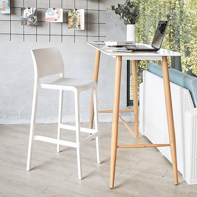 Outdoor Cayetana White Barstool, Set of 2 - Thumbnail - Image 3