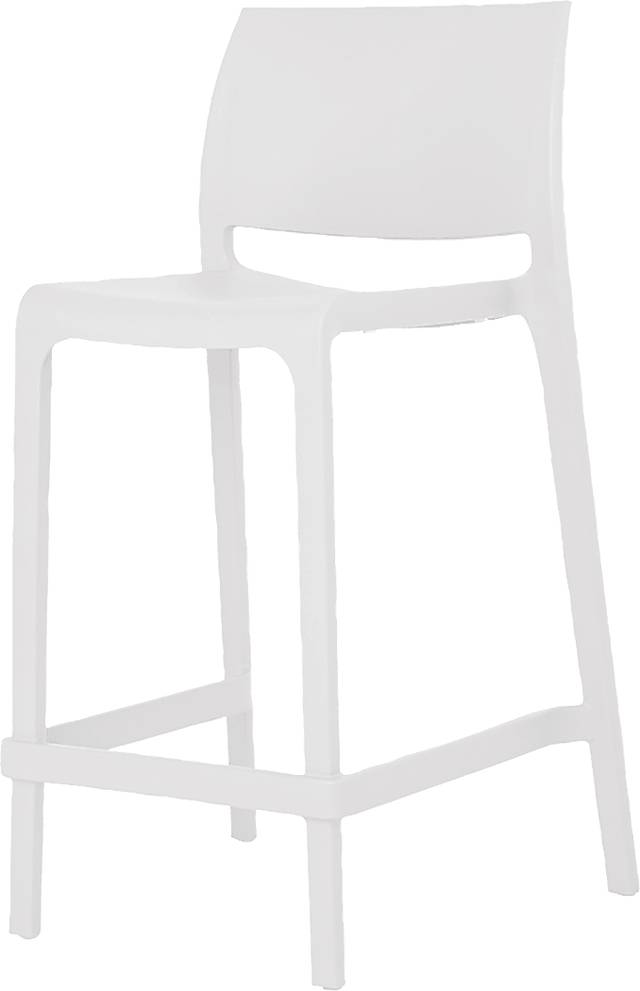 Outdoor Cayetana White Counter Stool, Set of 2 - Thumbnail - Image 3