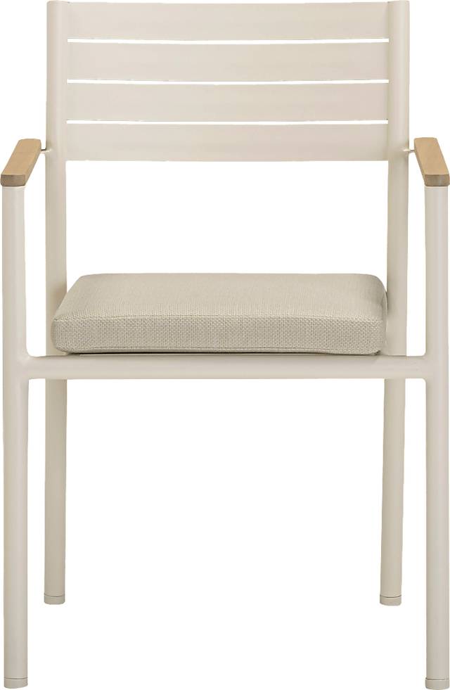 Outdoor Ceasarts Cream Dining Chair, Set of 2 - Thumbnail - Image 3