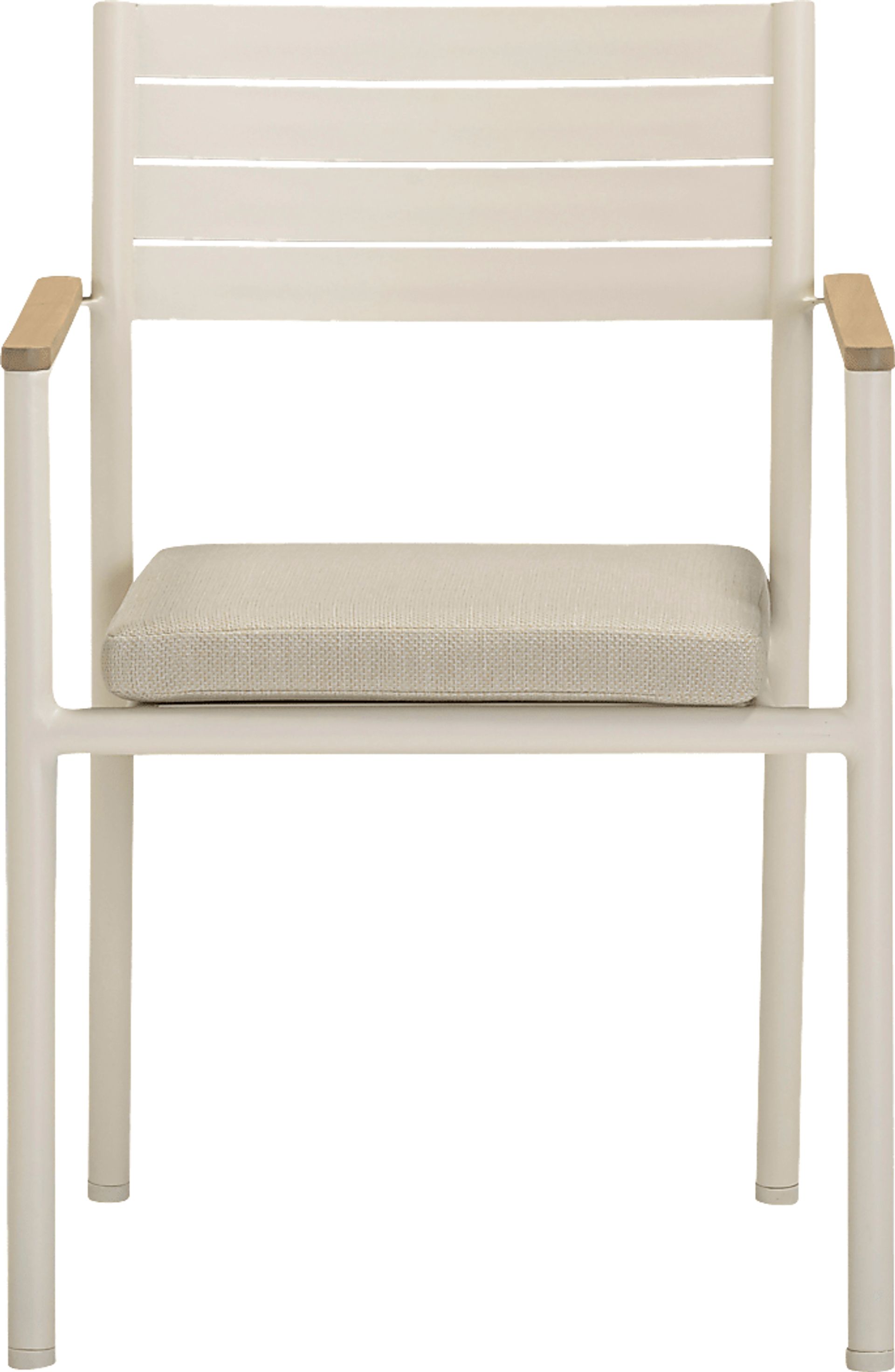 Outdoor Ceasarts Cream Dining Chair, Set of 2 - Image 3
