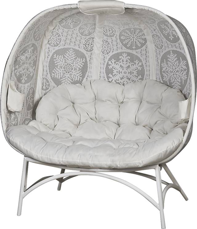 Outdoor Cermakes White Loveseat - Thumbnail - Image 1