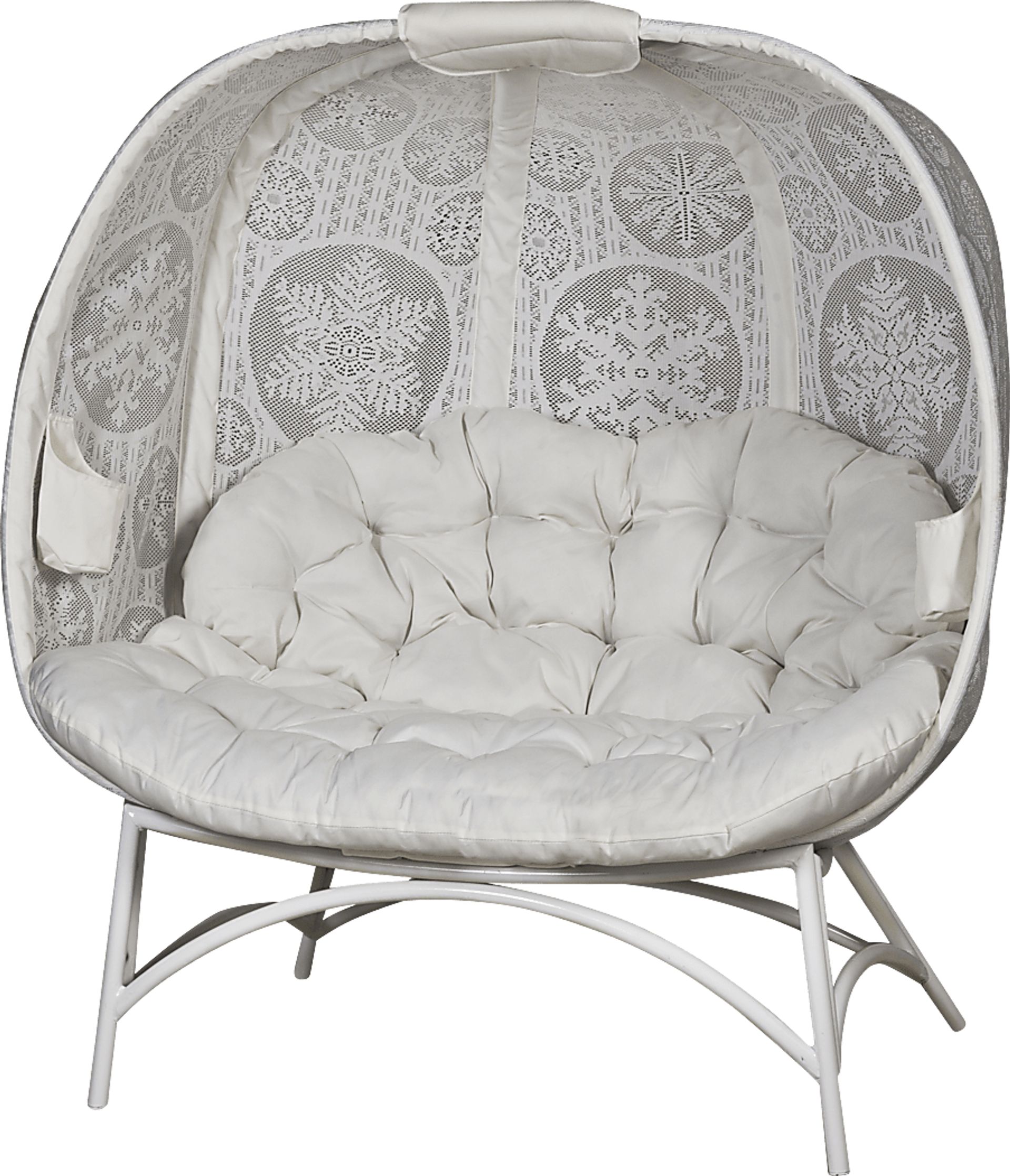 Outdoor Cermakes White Loveseat - Image 1