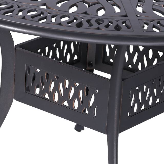Outdoor Cesaire Gray Dining Table - Thumbnail - Image 4