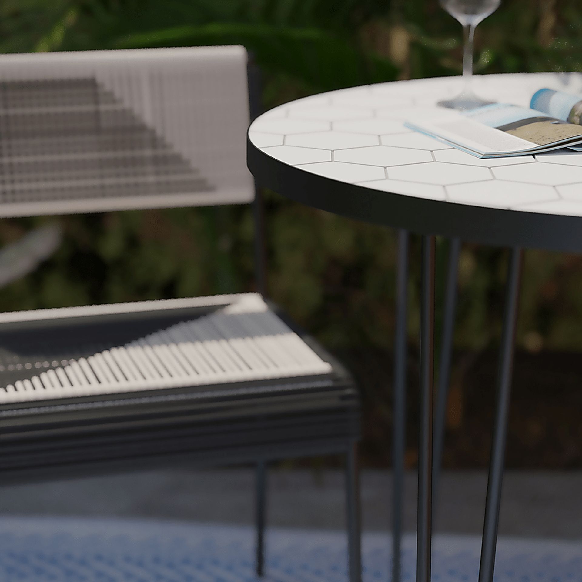 Outdoor Chalmette 3 Pc Dining Set - Image 6