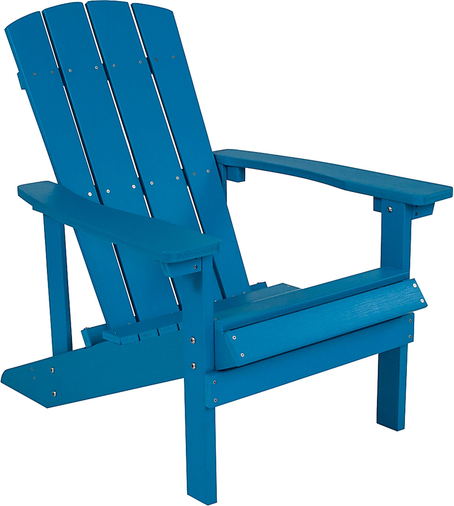 Outdoor Charleslynn Blue Adirondack Chairs and Side Table - Image 2
