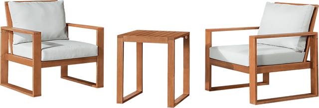 Outdoor Charlois Brown 3pc Seating Set - Thumbnail - Image 1