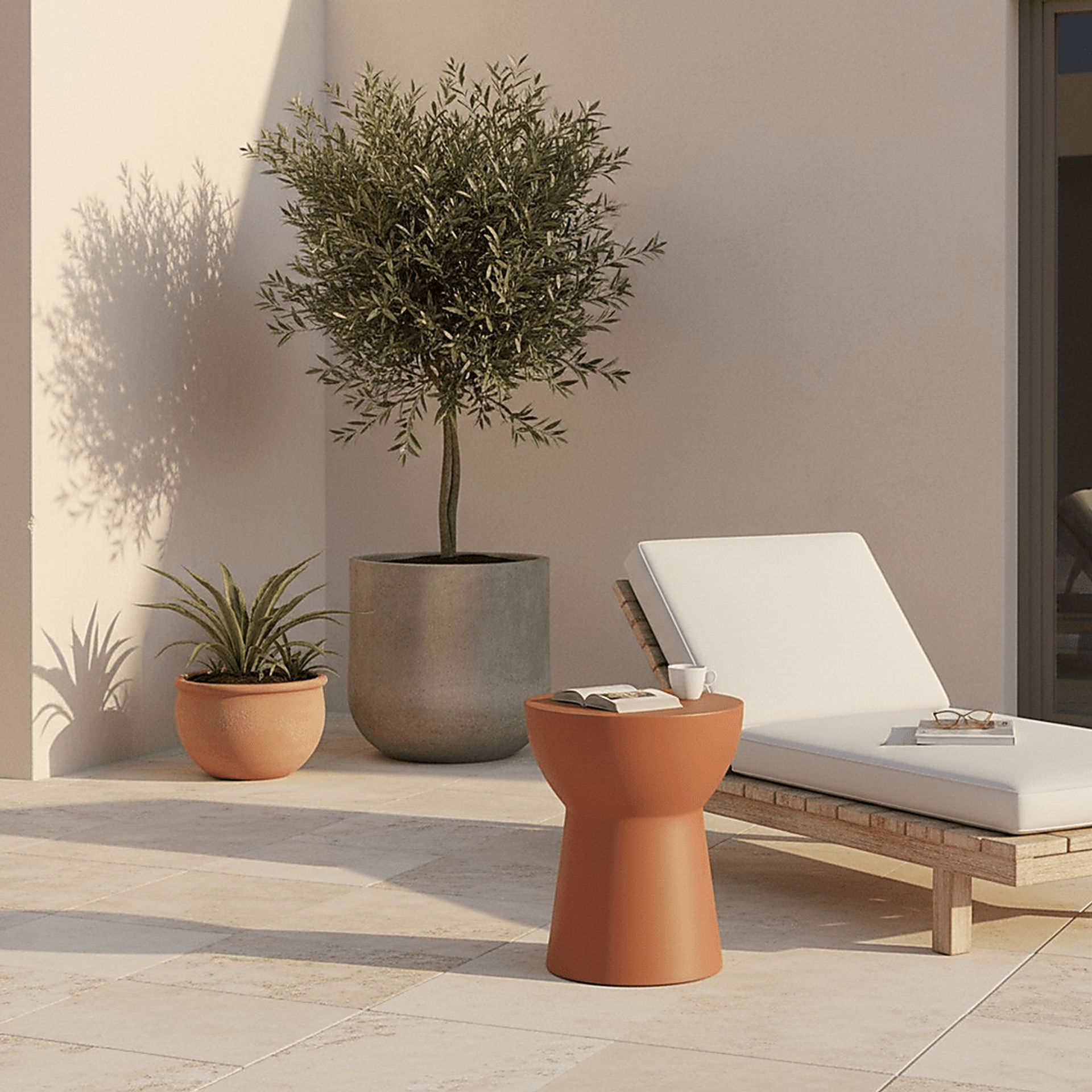Outdoor Chazia Orange Accent Table - Image 2