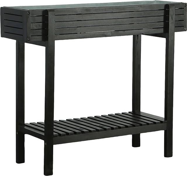 Outdoor Checkerberry Black Planter - Thumbnail - Image 1