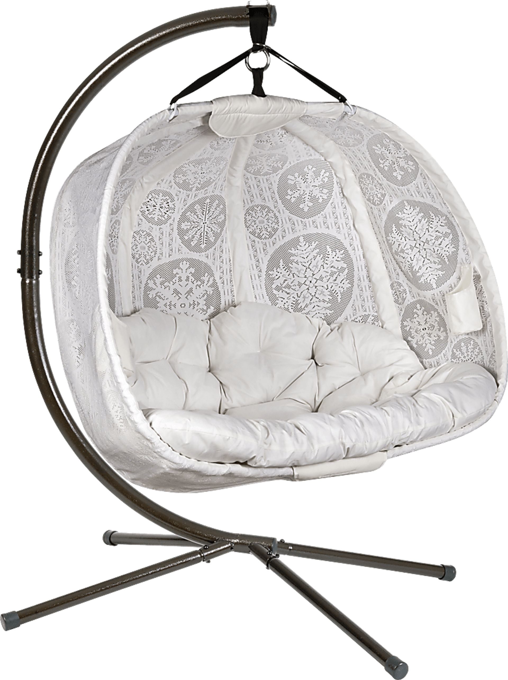 Outdoor Chicora White Hanging Loveseat - Image 2