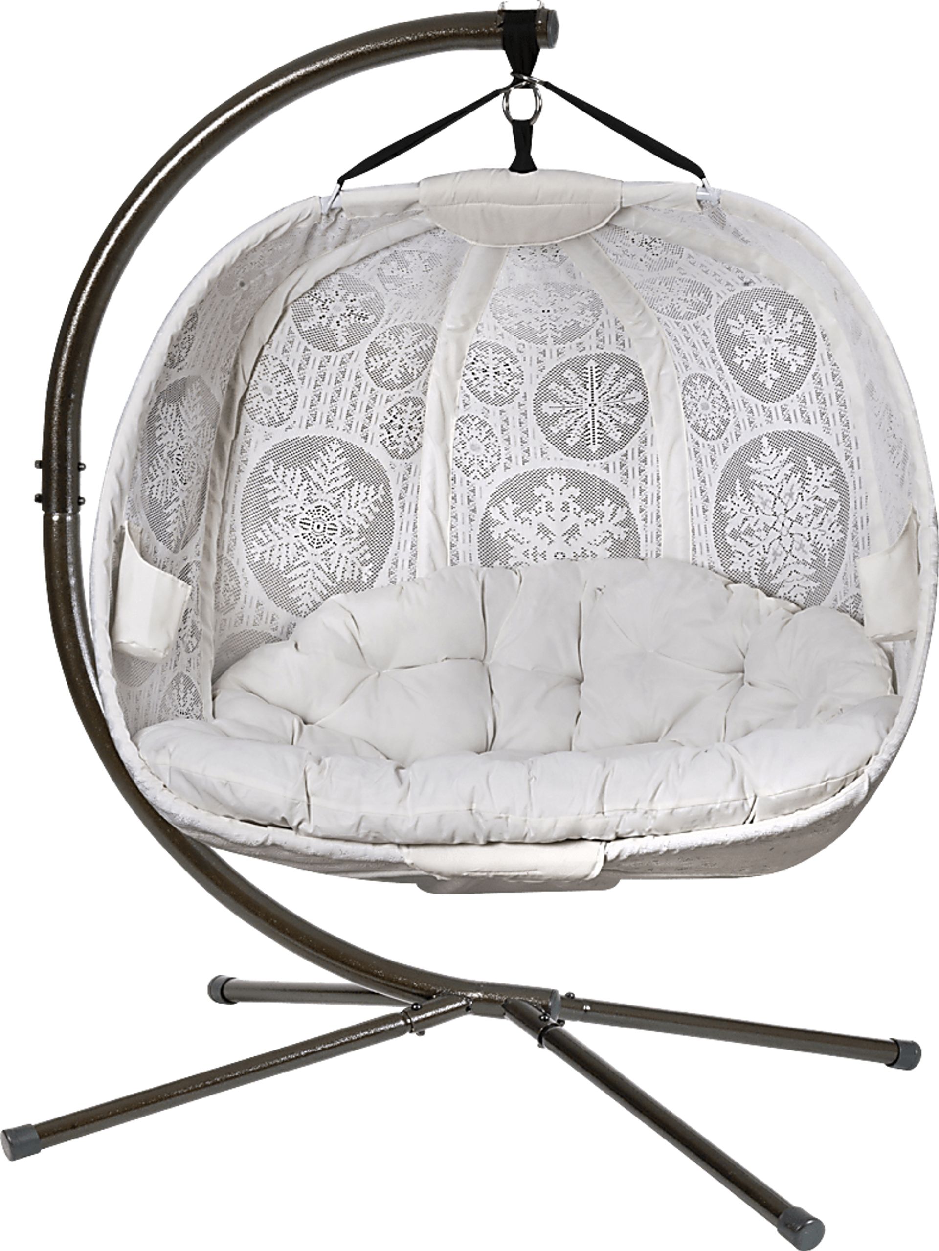 Outdoor Chicora White Hanging Loveseat - Image 1