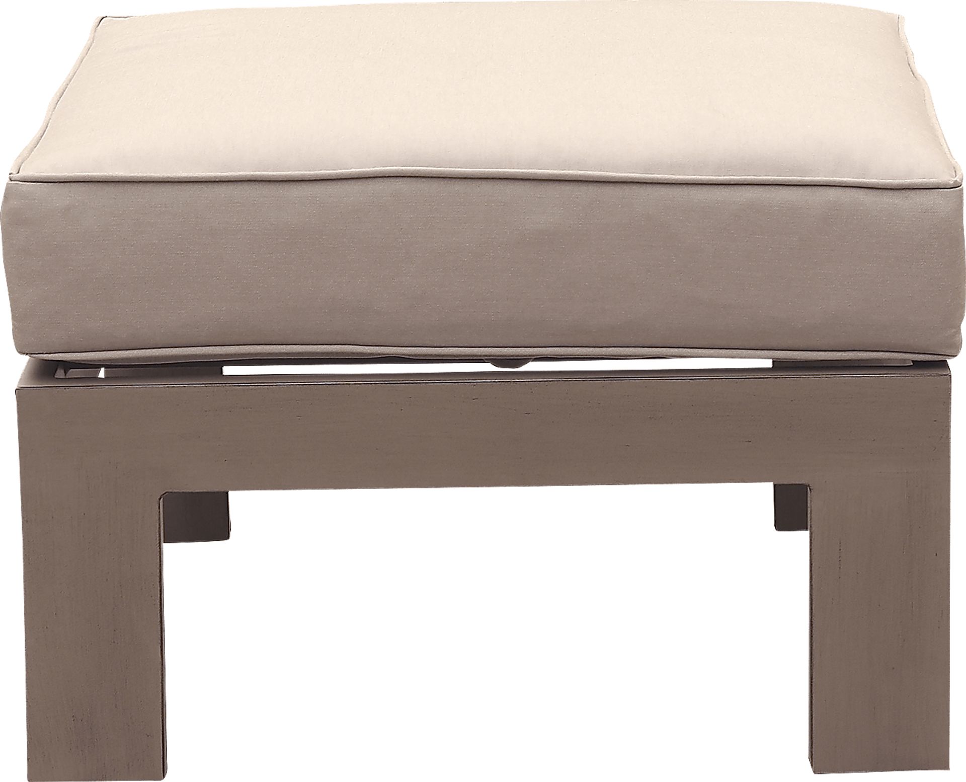 Outdoor Clothide Brown Ottoman - Image 2