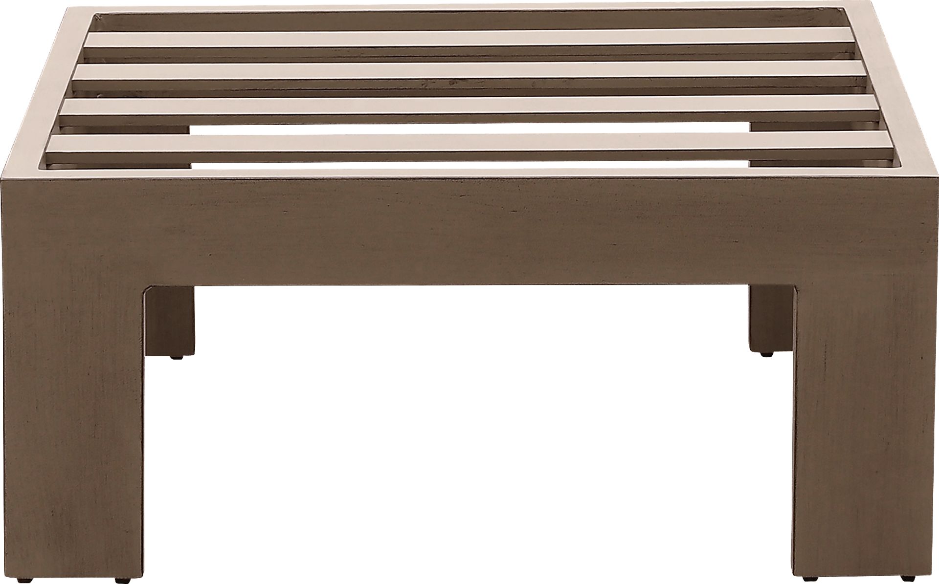 Outdoor Clothide Brown Ottoman - Image 3