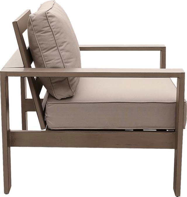 Outdoor Clothilde Brown Accent Chair - Thumbnail - Image 3