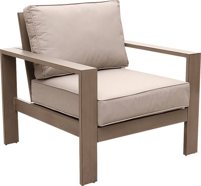 Outdoor Clothilde Brown Accent Chair - Thumbnail - Image 1