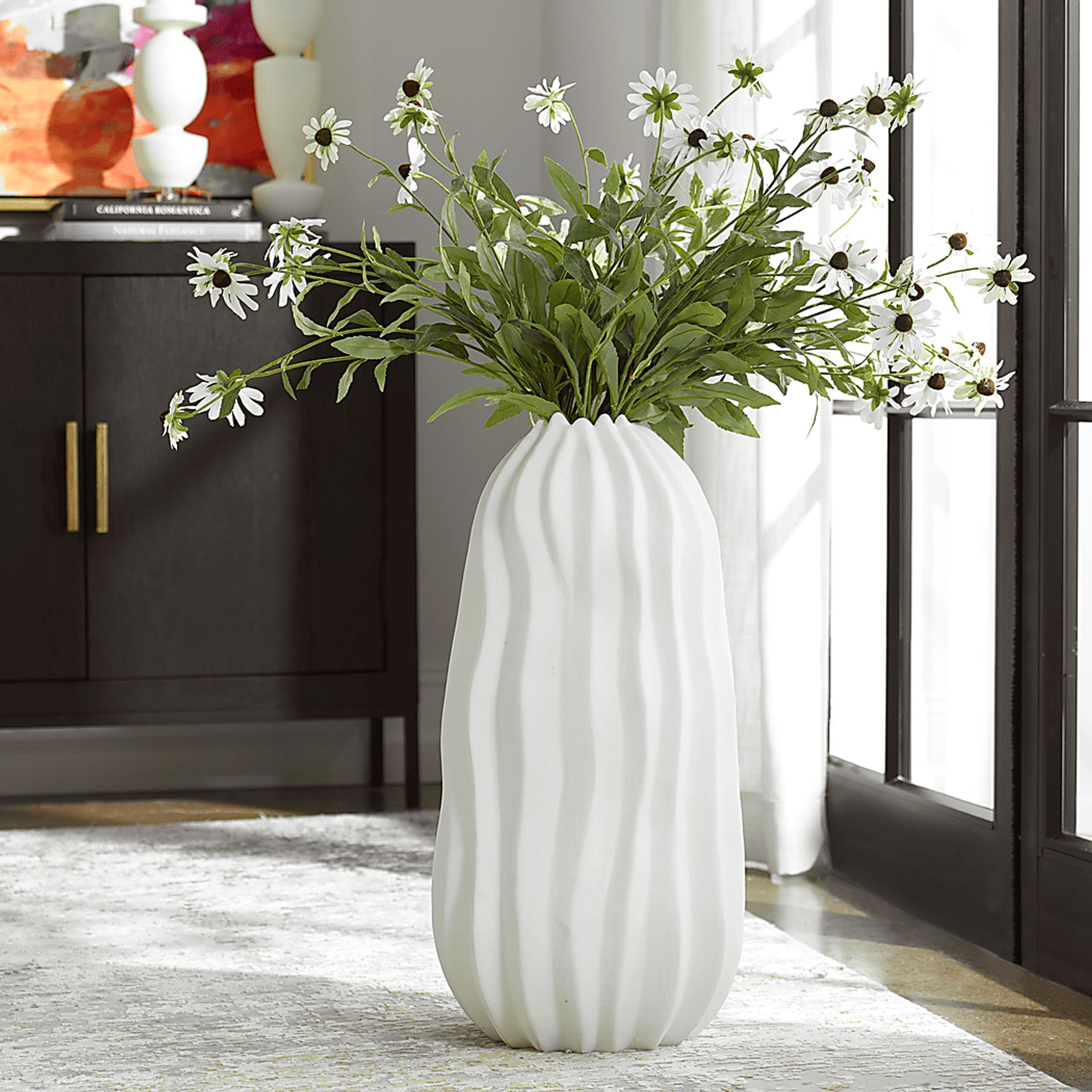 Outdoor Clyda White Vase - Image 2
