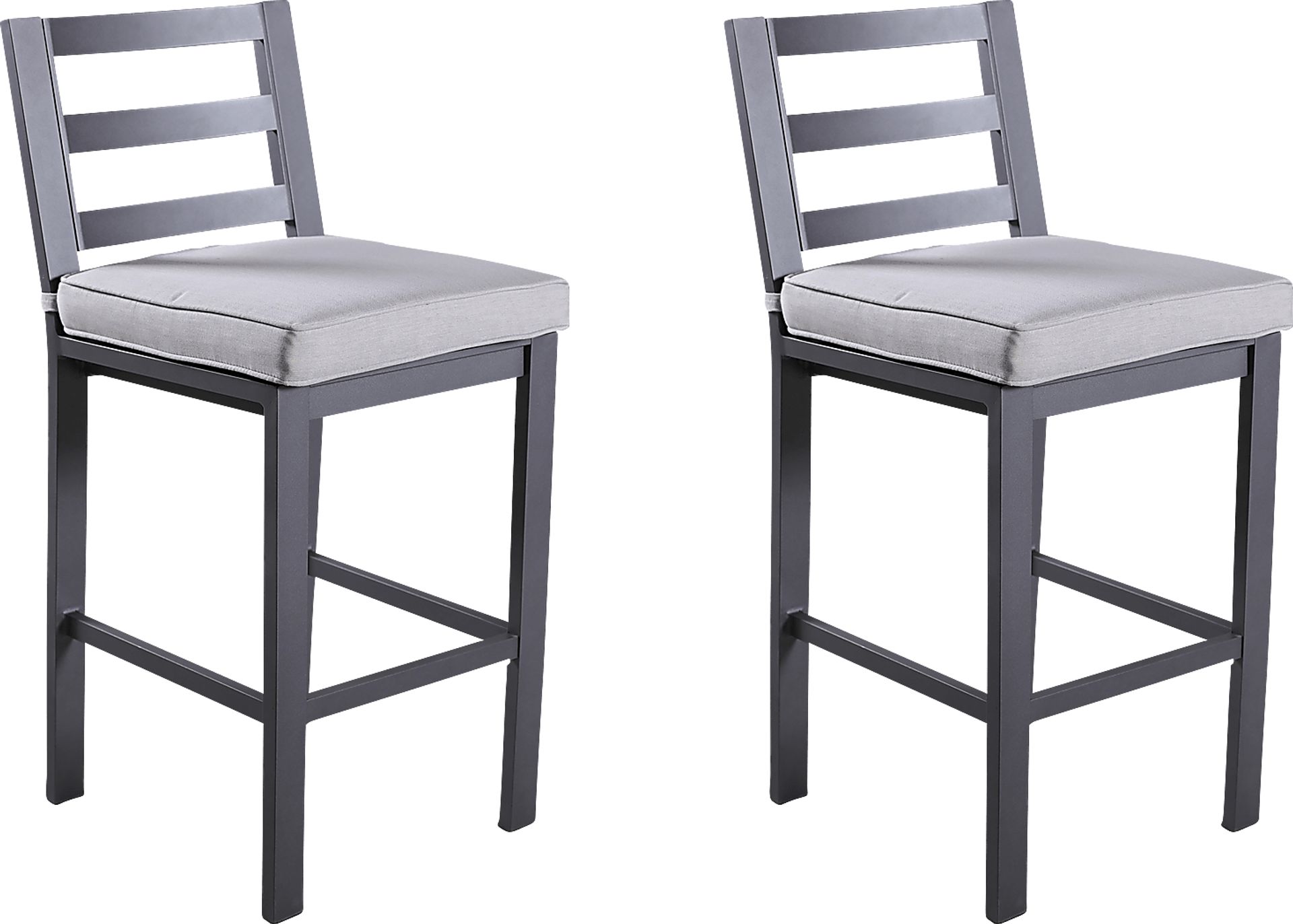 Outdoor Coligny Gray Barstool, Set of 2 - Image 1