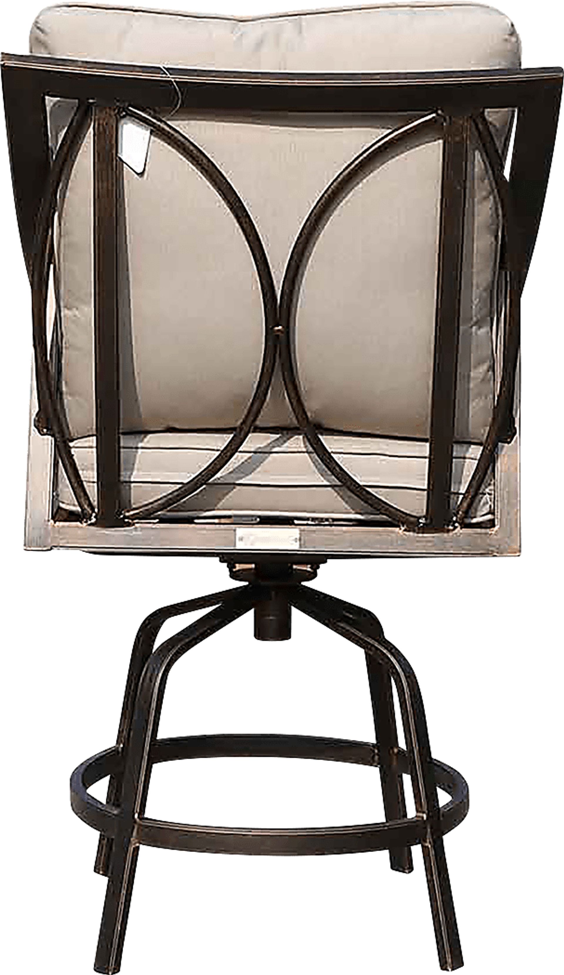 Outdoor Corentin Taupe Swivel Barstool, Set of 2 - Image 6