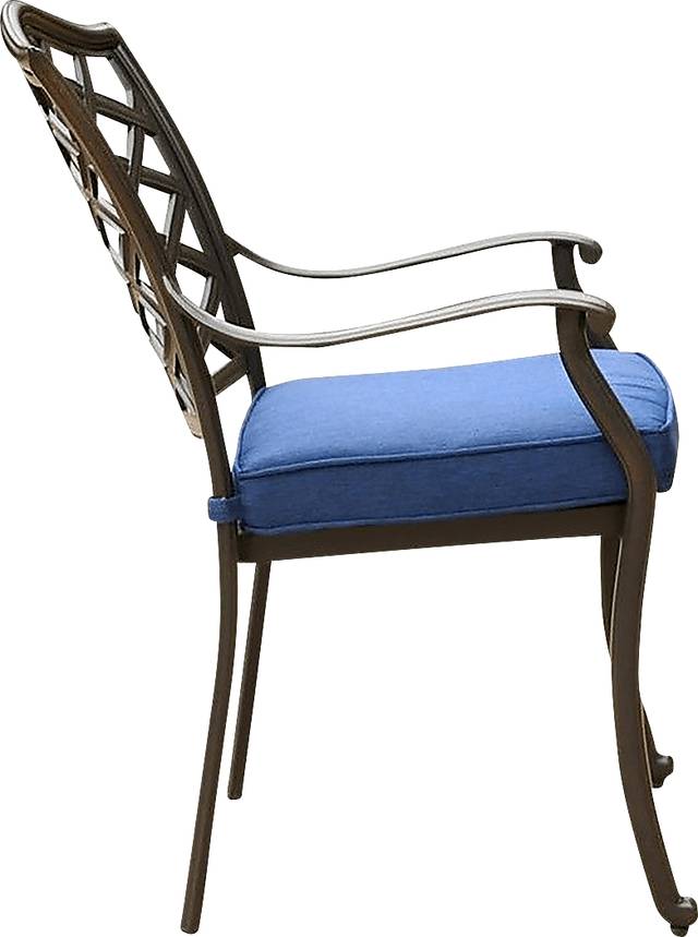 Outdoor Cyrielle I Blue Side Chair, Set of 2 - Thumbnail - Image 2