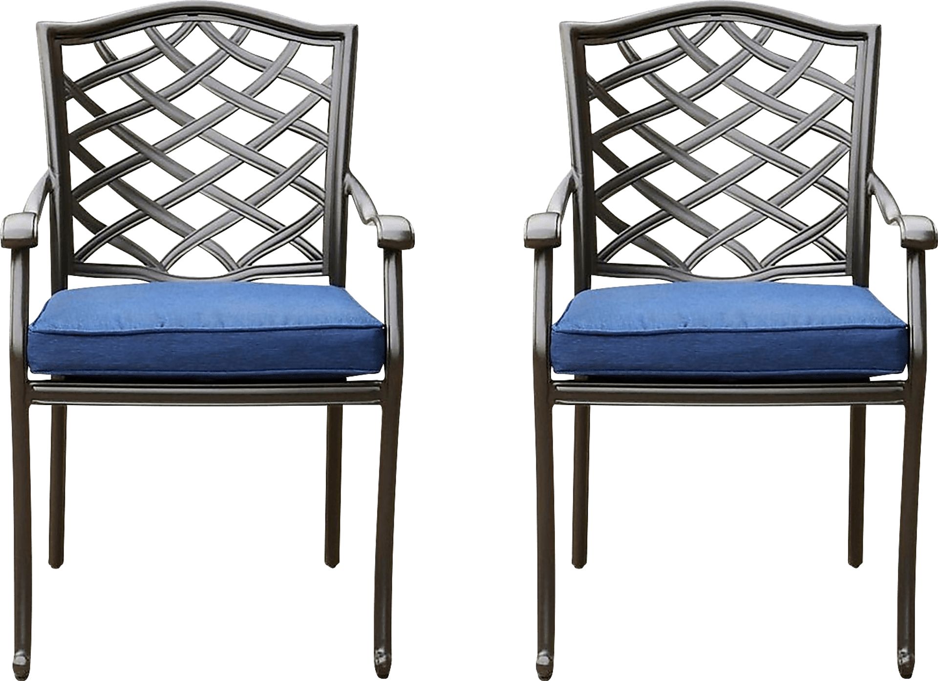 Outdoor Cyrielle I Blue Side Chair, Set of 2 - Image 1