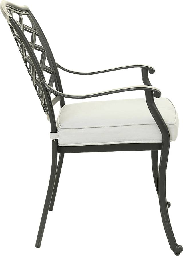 Outdoor Cyrielle I Gray Side Chair, Set of 2 - Thumbnail - Image 3