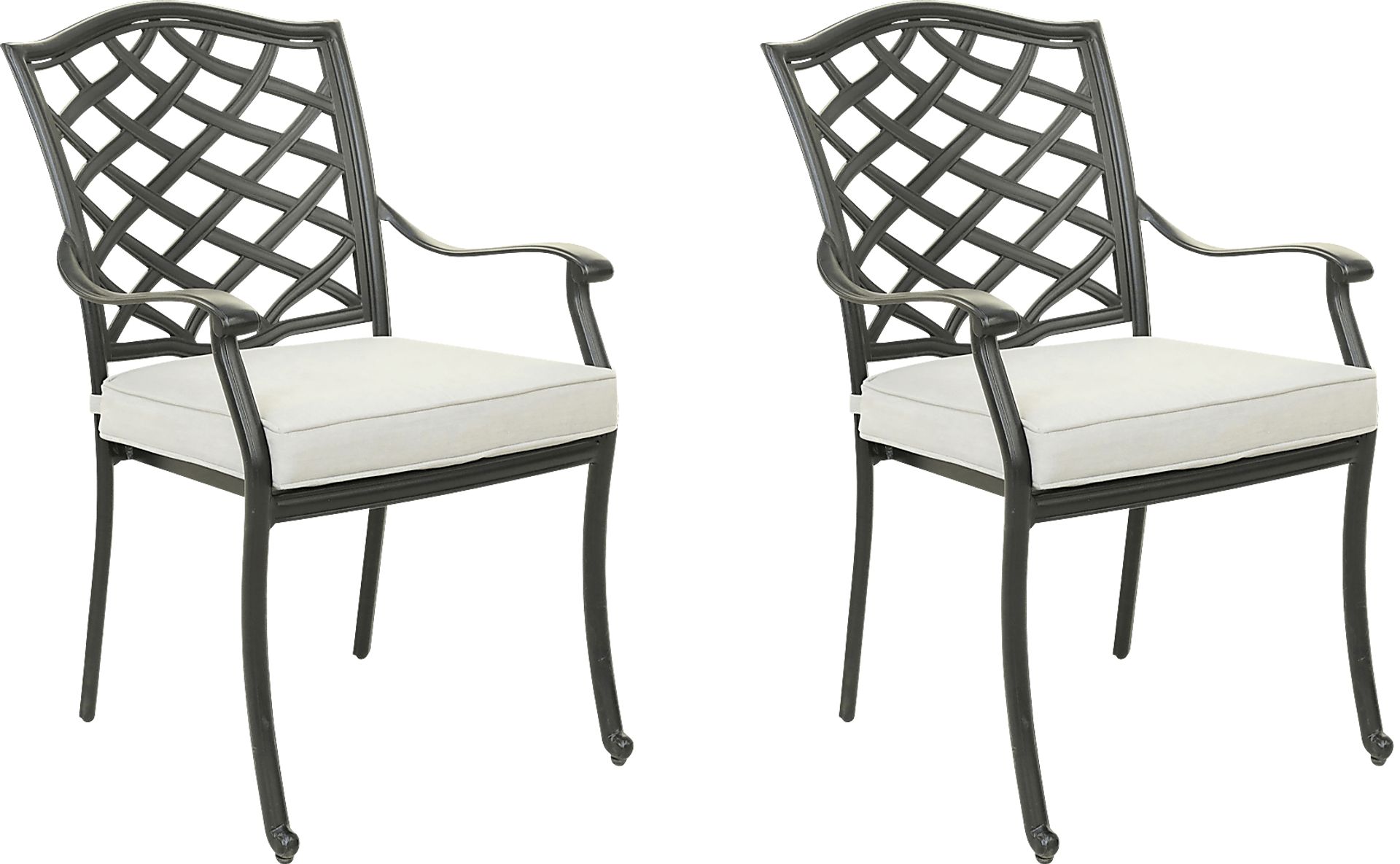 Outdoor Cyrielle I Gray Side Chair, Set of 2 - Image 1