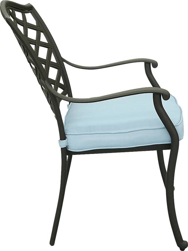 Outdoor Cyrielle I Light Blue Side Chair, Set of 2 - Thumbnail - Image 3