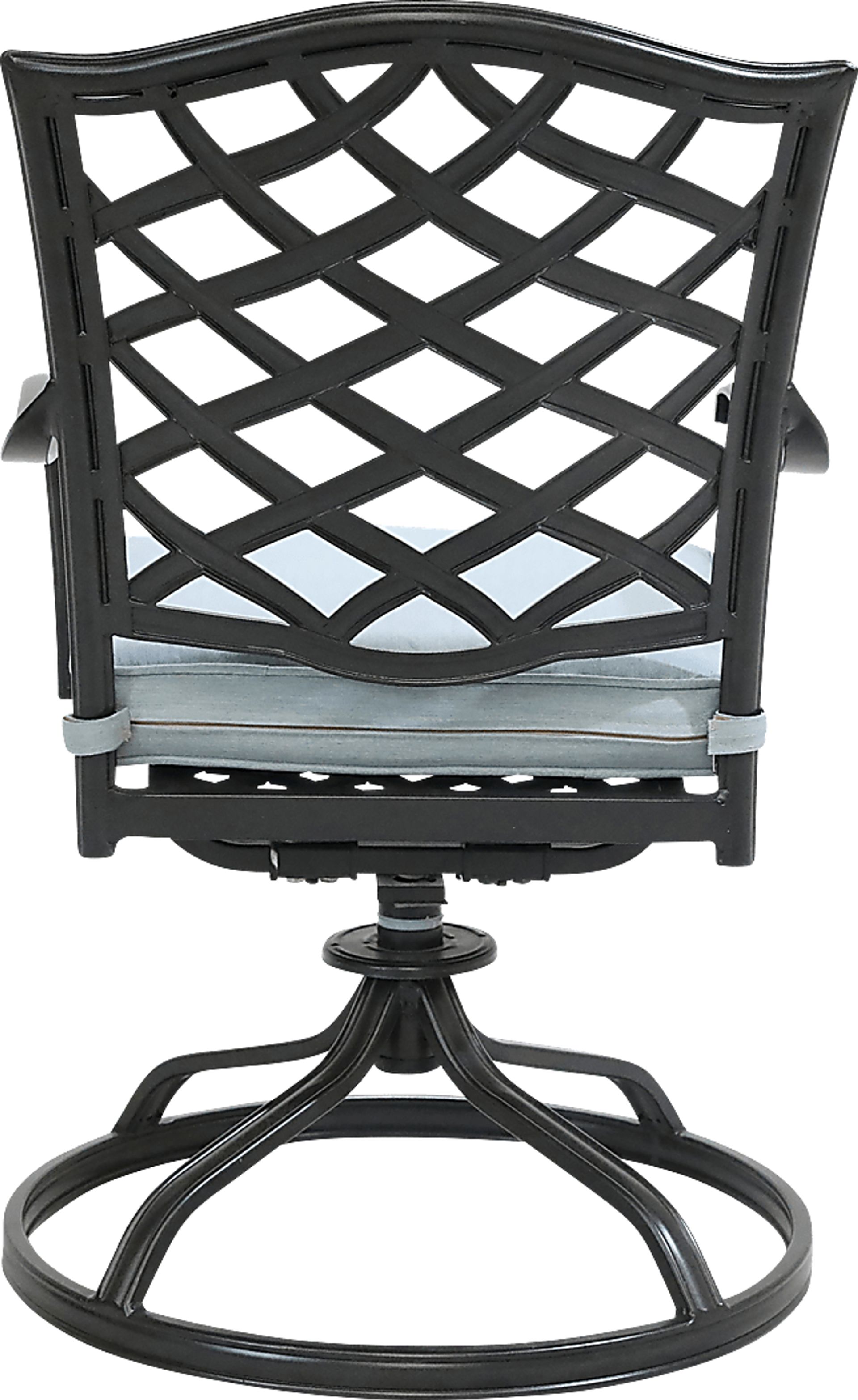 Outdoor Cyrielle II Light Blue Swivel Side Chair, Set of 2 - Image 5