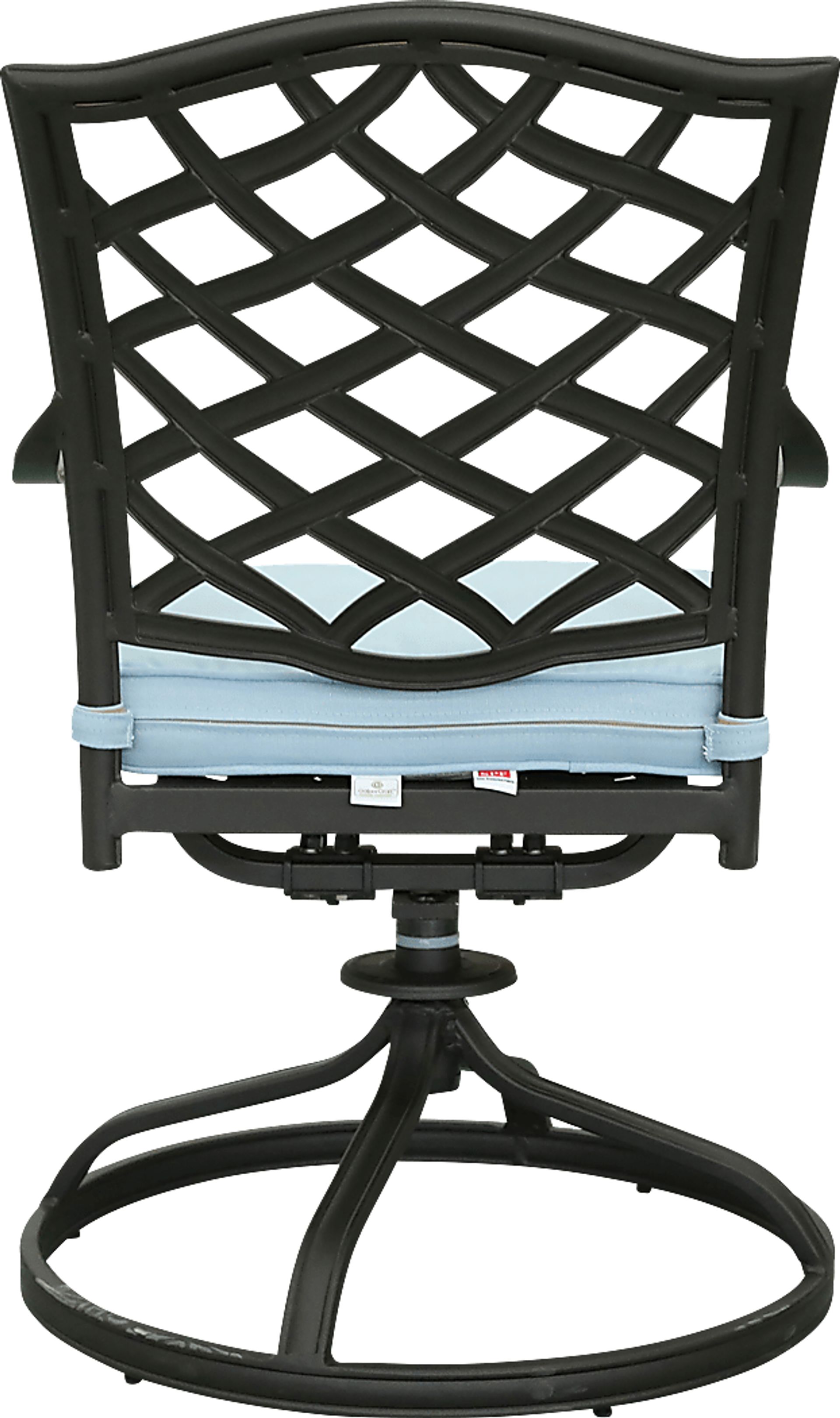 Outdoor Cyrielle II Light Blue Swivel Side Chair, Set of 2 - Image 5