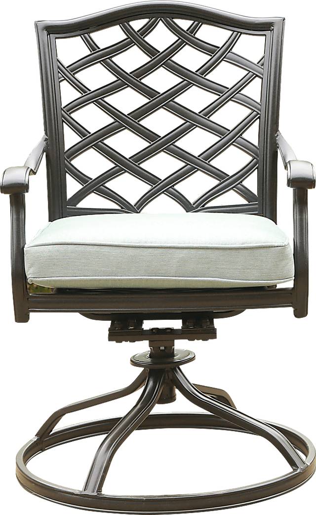 Outdoor Cyrielle II Slate Swivel Side Chair, Set of 2 - Thumbnail - Image 2