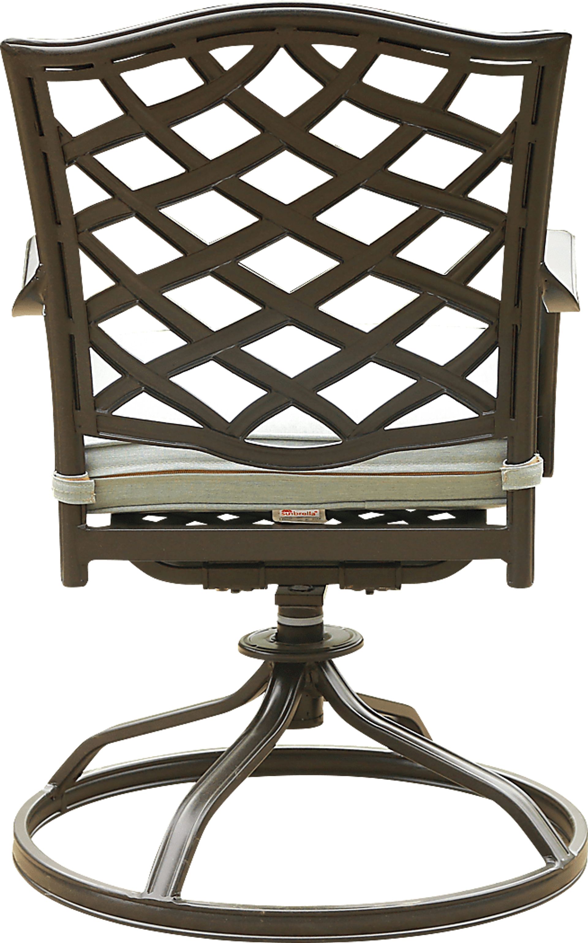 Outdoor Cyrielle II Slate Swivel Side Chair, Set of 2 - Image 4