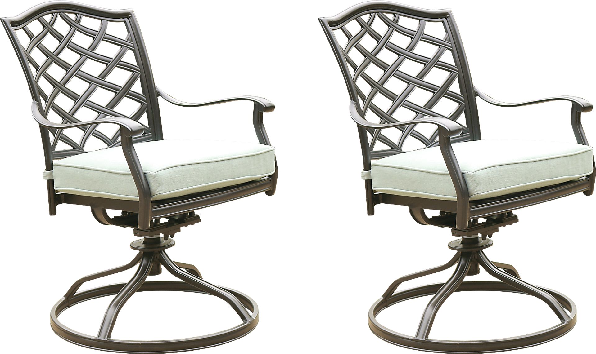 Outdoor Cyrielle II Slate Swivel Side Chair, Set of 2 - Image 1