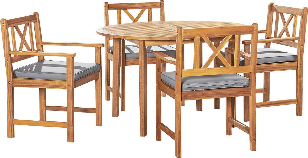 Decoursey Brown Polyester Fabric Outdoor Dining Table Rooms to Go