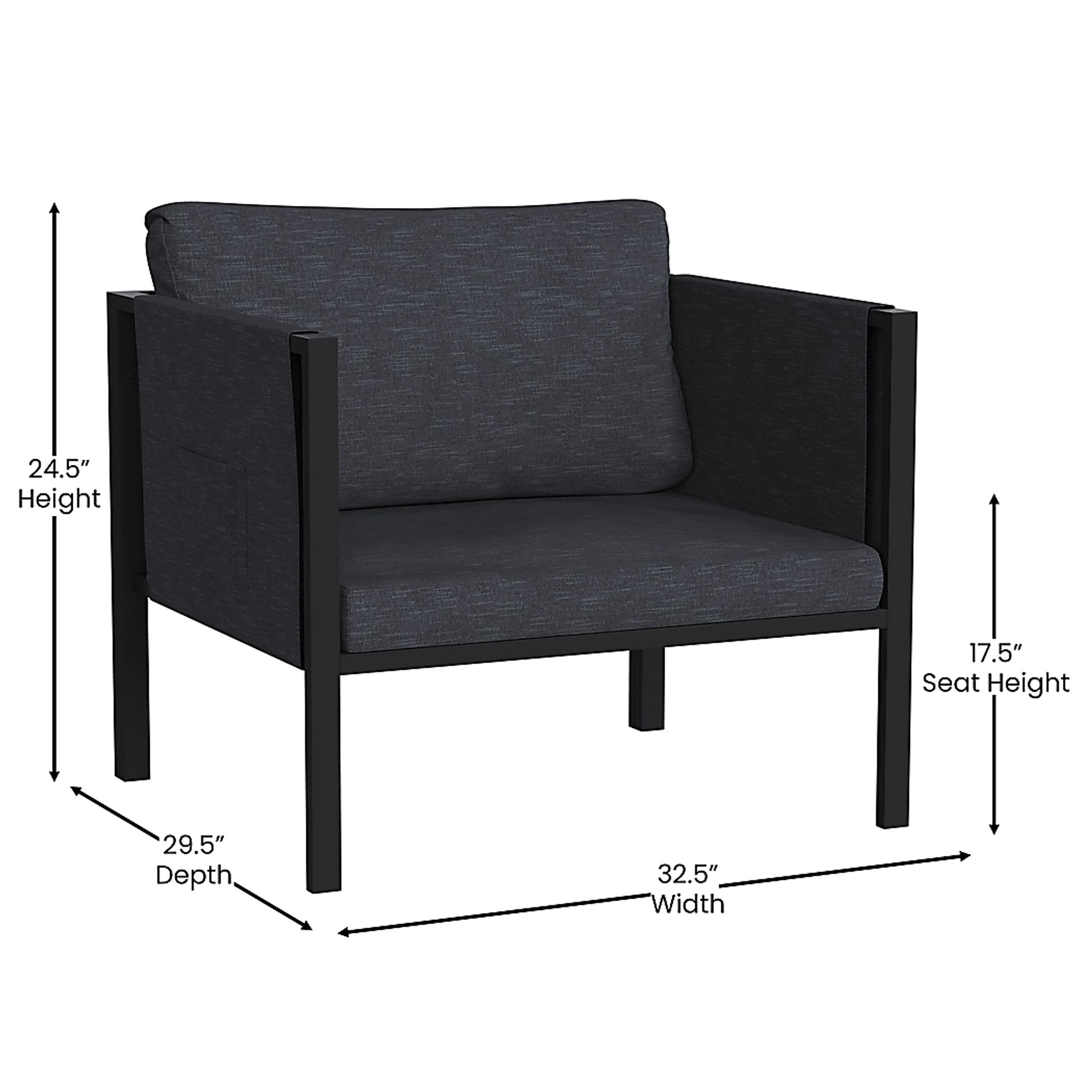 Outdoor Dellanor Charcoal Accent Chair - Image 8
