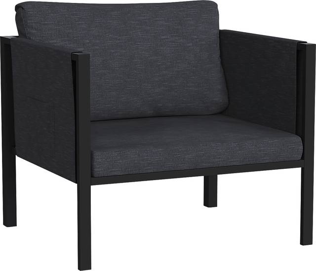 Outdoor Dellanor Charcoal Accent Chair - Thumbnail - Image 1
