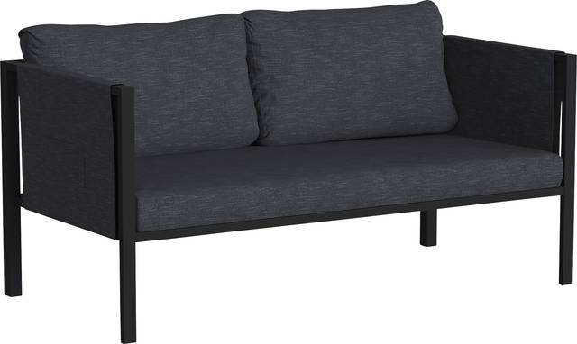 Outdoor Dellanor Charcoal Loveseat - Thumbnail - Image 2