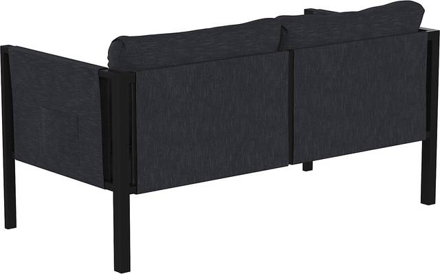 Outdoor Dellanor Charcoal Loveseat - Thumbnail - Image 3