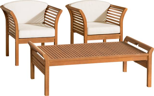 Outdoor Desilva Brown 3pc Seating Set - Thumbnail - Image 1