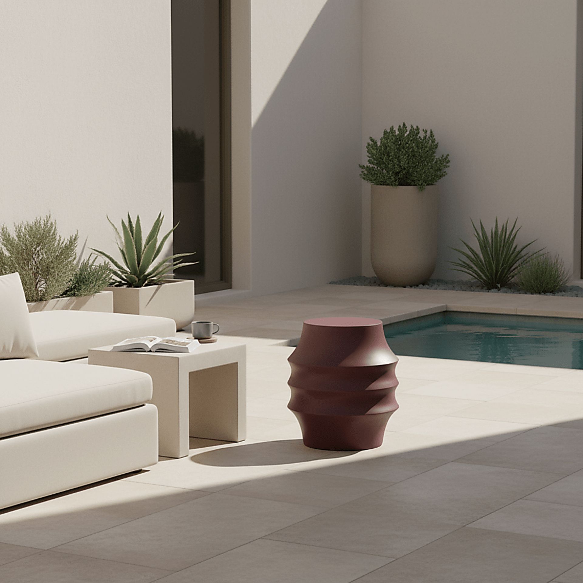 Outdoor Deyor Red Accent Table - Image 4