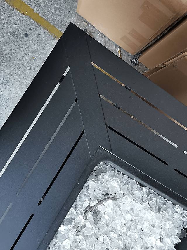Outdoor Dighton Black Gas Fire Pit - Thumbnail - Image 15
