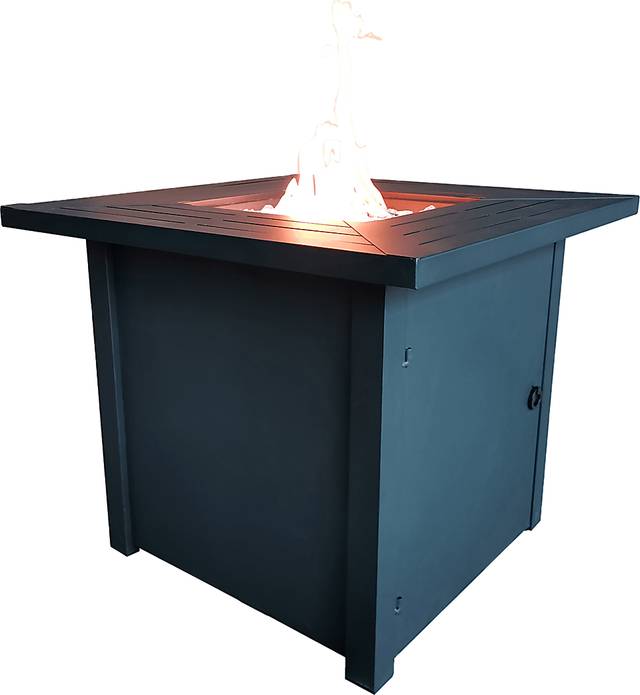 Outdoor Dighton Black Gas Fire Pit - Thumbnail - Image 16