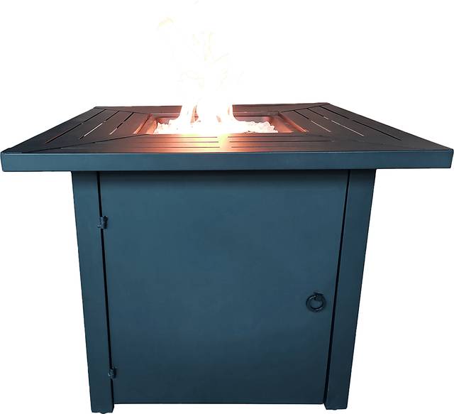 Outdoor Dighton Black Gas Fire Pit - Thumbnail - Image 17